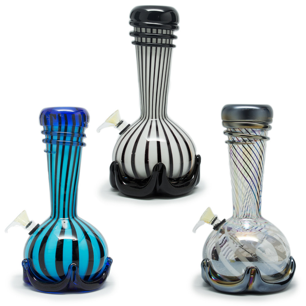 fancy-striped-mini-bong-heavy-glass-10-inches_03 - Smokesy | Smoking